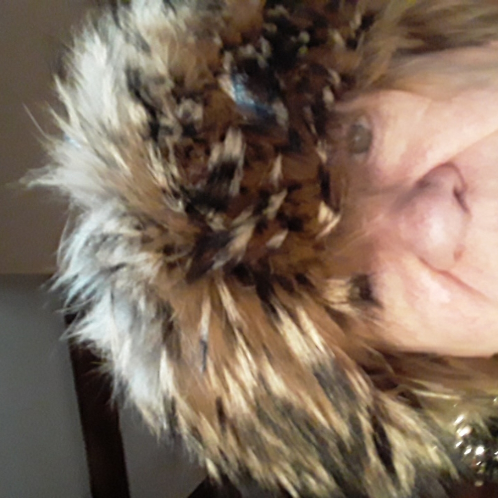 Genuine fox fur headband, velcro closure